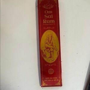 Om Sai Ram Red & Gold Incense Sticks